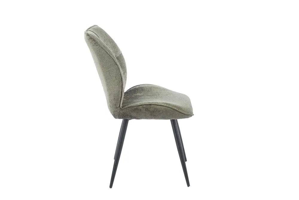 Chaise de salle à manger FAY vert – 49 x 65 cm | TIKAYLA