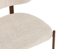 Chaise JADY — détail du tissu bouclé écru