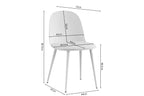 Chaise de salle à manger JASMYN blanc – 51 x 44 cm | TIKAYLA