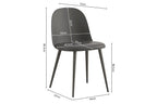 Chaise de salle à manger JASMYN gris – 51 x 44 cm | TIKAYLA