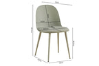 Chaise de salle à manger JASMYN gris-vert – 51 x 44 cm | TIKAYLA