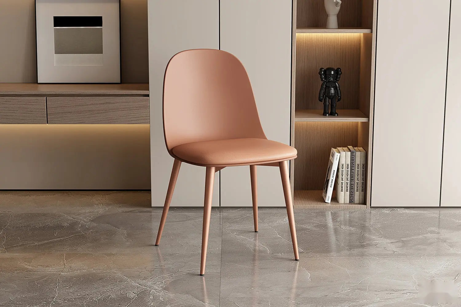 Chaise de salle à manger JASMYN terracotta – 51 x 44 cm | TIKAYLA