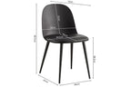 Chaise de salle à manger JASMYN noir – 51 x 44 cm | TIKAYLA