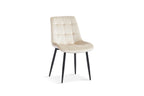 Chaise de salle à manger JULIA Beige velours – 50 x 59 cm | TIKAYLA