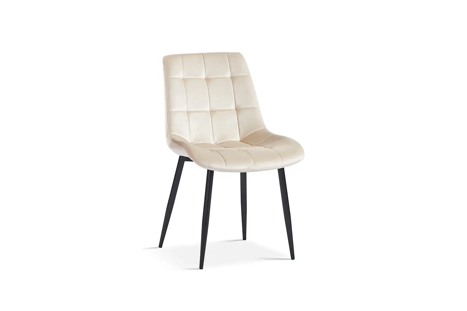 Chaise de salle à manger JULIA Beige velours – 50 x 59 cm | TIKAYLA