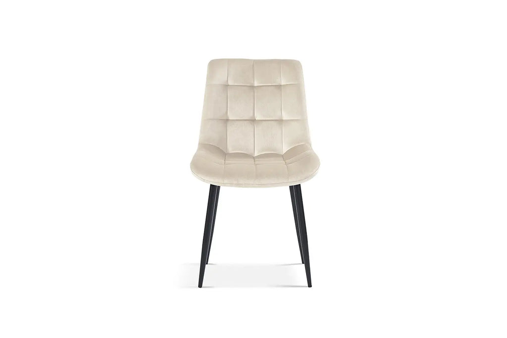 Chaise de salle à manger JULIA Beige velours – 50 x 59 cm | TIKAYLA
