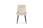 Chaise de salle à manger JULIA Beige velours – 50 x 59 cm | TIKAYLA