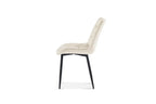 Chaise de salle à manger JULIA Beige velours – 50 x 59 cm | TIKAYLA