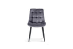 Chaise de salle à manger JULIA Taupe velours – 50 x 59 cm | TIKAYLA