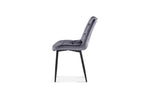 Chaise de salle à manger JULIA Taupe velours – 50 x 59 cm | TIKAYLA