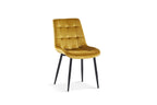Chaise de salle à manger JULIA Or velours – 50 x 59 cm | TIKAYLA
