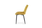 Chaise de salle à manger JULIA Or velours – 50 x 59 cm | TIKAYLA