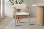Chaise de salle à manger KAMELIA en bois de frêne naturel – 56 x 52 cm | TIKAYLA