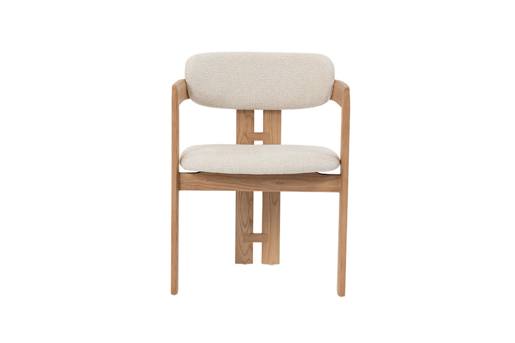 Chaise de salle à manger KAMELIA en bois de frêne naturel – 56 x 52 cm | TIKAYLA
