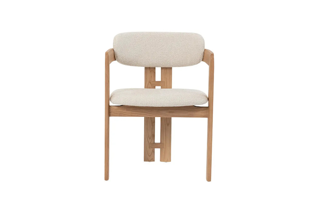 Chaise de salle à manger KAMELIA en bois de frêne naturel – 56 x 52 cm | TIKAYLA