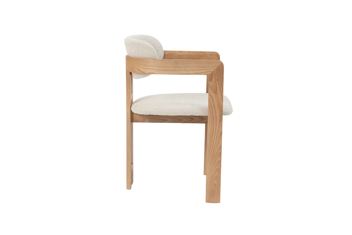 Chaise de salle à manger KAMELIA en bois de frêne naturel – 56 x 52 cm | TIKAYLA