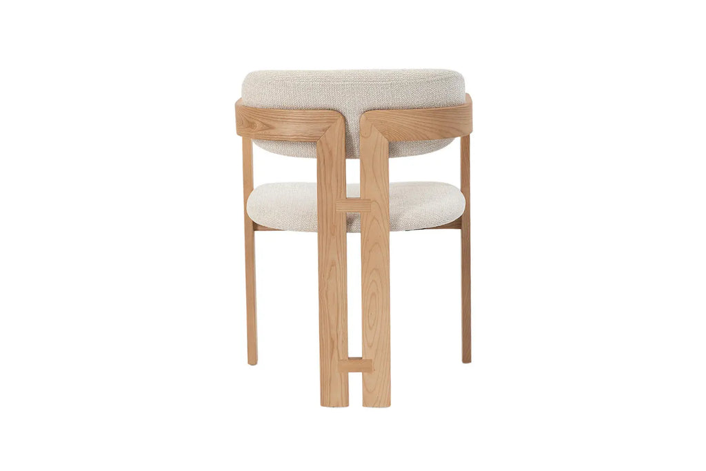 Chaise de salle à manger KAMELIA en bois de frêne naturel – 56 x 52 cm | TIKAYLA