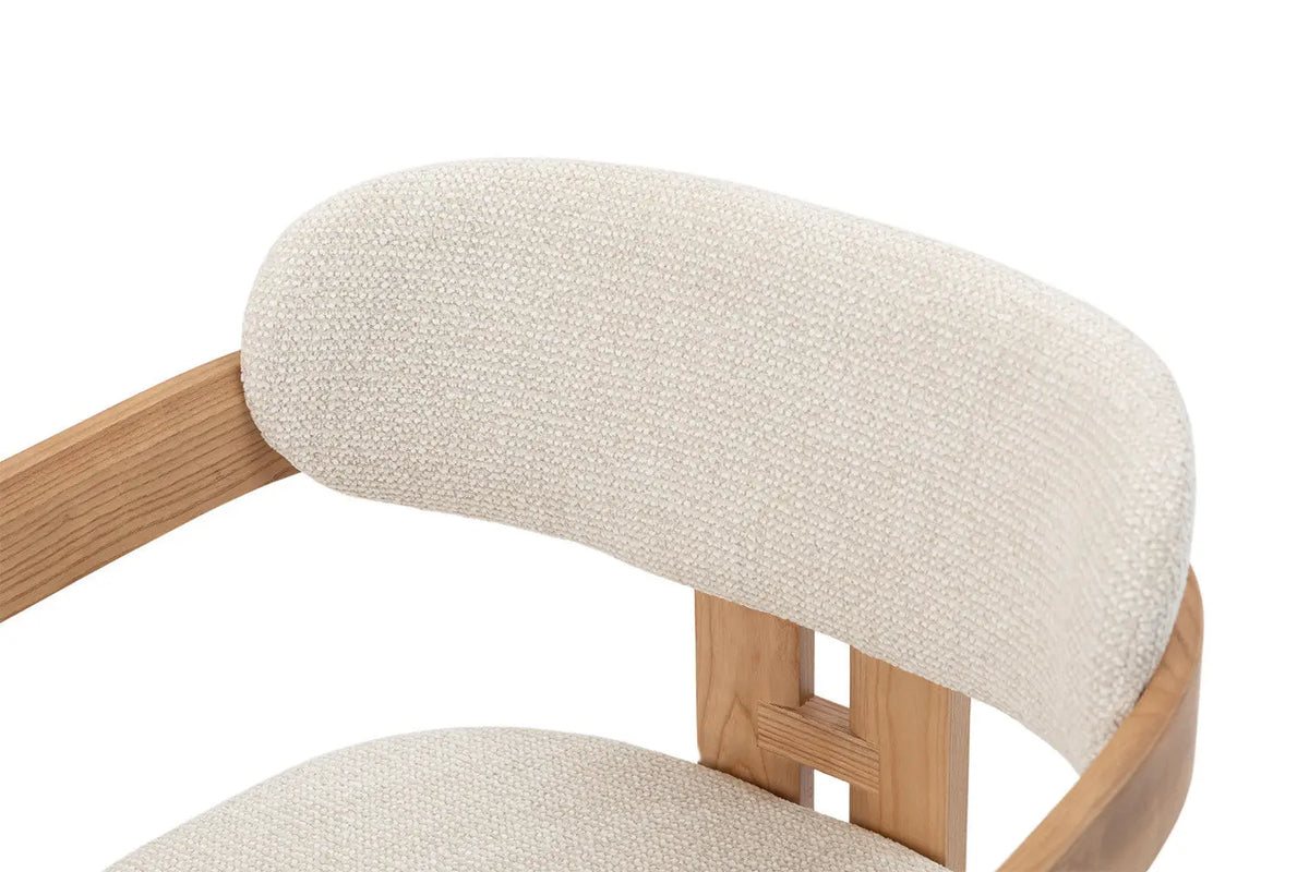 Chaise de salle à manger KAMELIA en bois de frêne naturel – 56 x 52 cm | TIKAYLA
