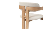 Chaise de salle à manger KAMELIA en bois de frêne naturel – 56 x 52 cm | TIKAYLA