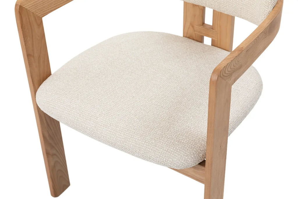 Chaise de salle à manger KAMELIA en bois de frêne naturel – 56 x 52 cm | TIKAYLA