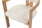 Chaise de salle à manger KAMELIA en bois de frêne naturel – 56 x 52 cm | TIKAYLA