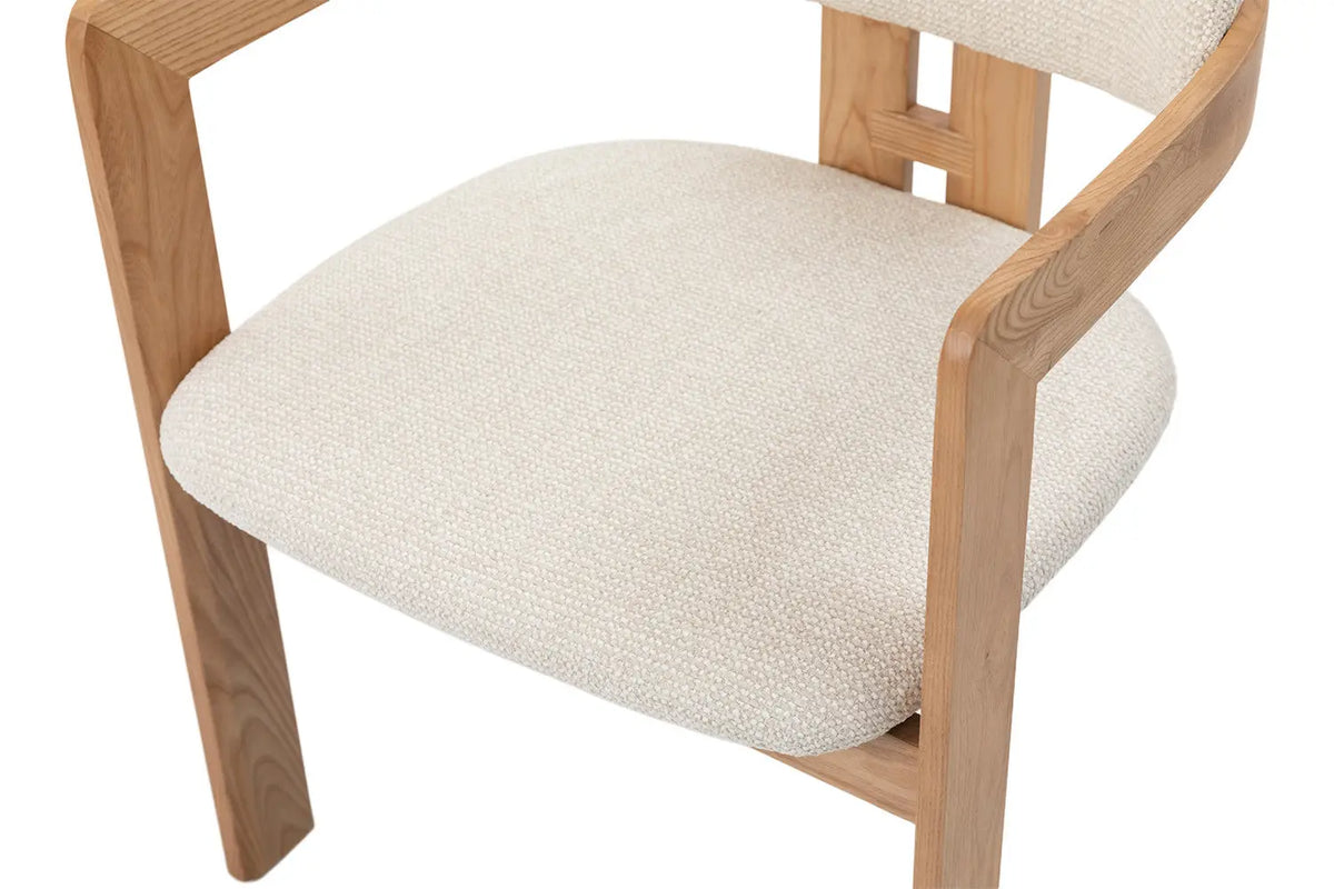 Chaise de salle à manger KAMELIA en bois de frêne naturel – 56 x 52 cm | TIKAYLA