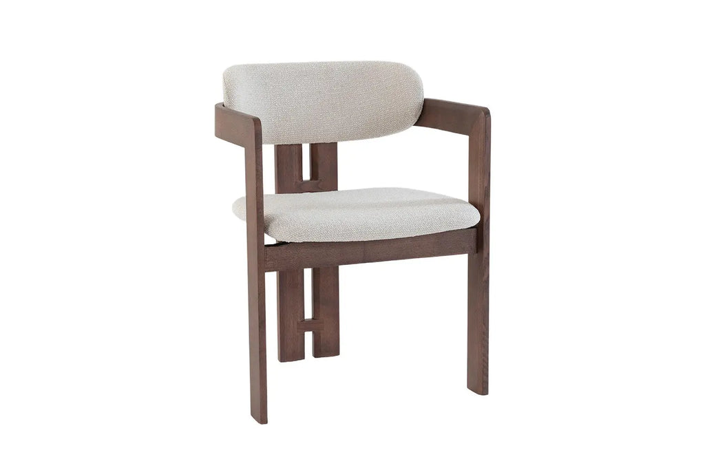 Chaise de salle à manger KAMELIA en bois de frêne et noyer – 56 x 52 cm | TIKAYLA