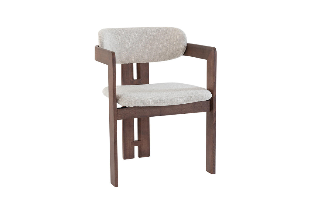 Chaise de salle à manger KAMELIA en bois de frêne et noyer – 56 x 52 cm | TIKAYLA
