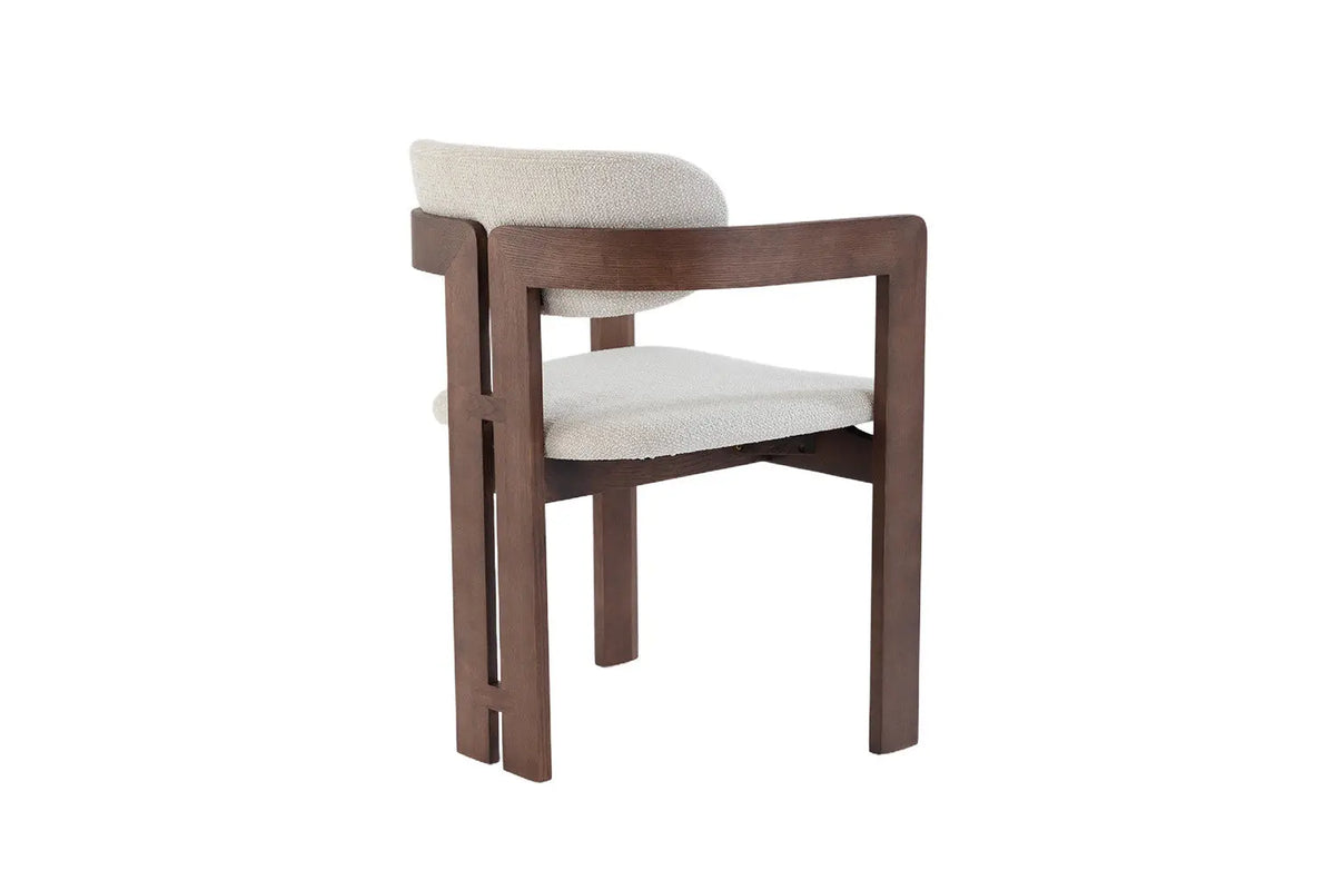 Chaise de salle à manger KAMELIA en bois de frêne et noyer – 56 x 52 cm | TIKAYLA