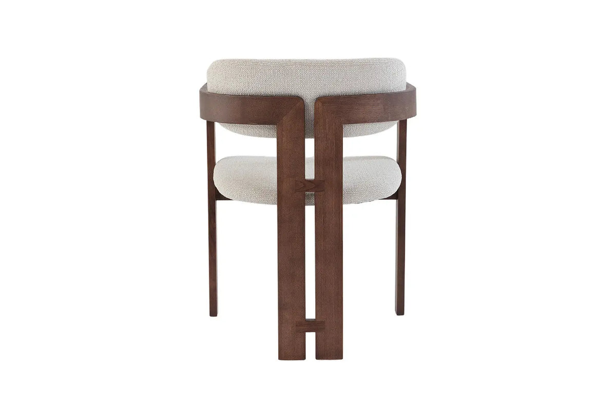 Chaise de salle à manger KAMELIA en bois de frêne et noyer – 56 x 52 cm | TIKAYLA