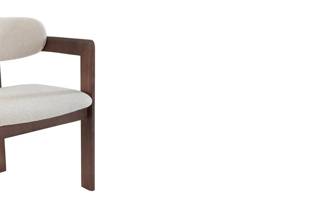 Chaise de salle à manger KAMELIA en bois de frêne et noyer – 56 x 52 cm | TIKAYLA
