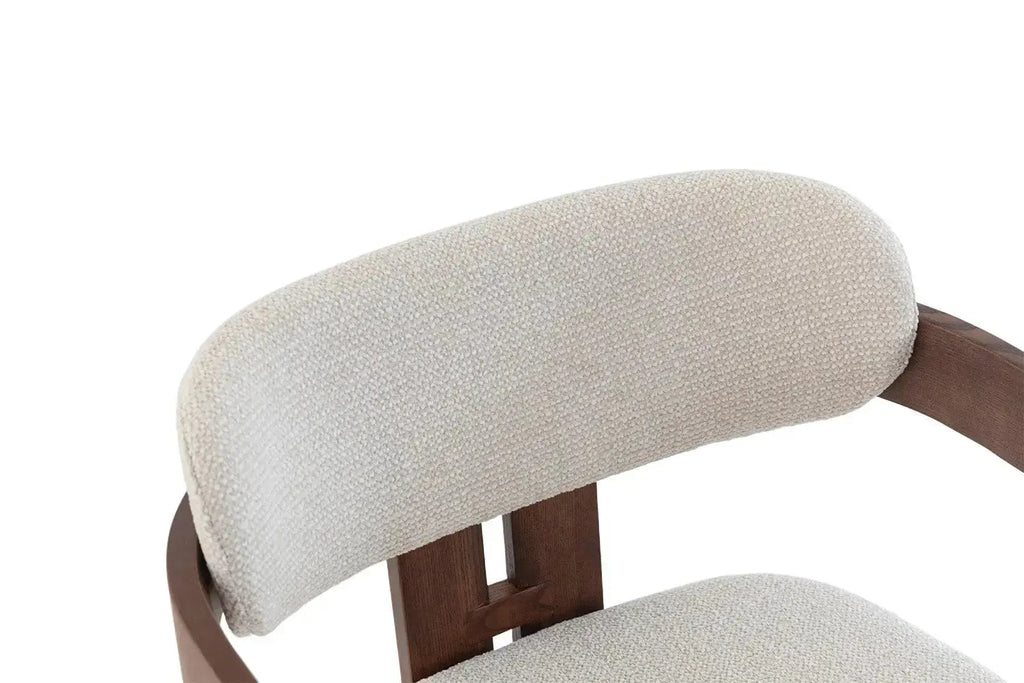 Chaise de salle à manger KAMELIA en bois de frêne et noyer – 56 x 52 cm | TIKAYLA