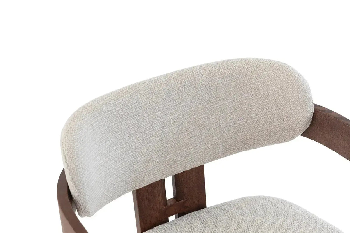 Chaise de salle à manger KAMELIA en bois de frêne et noyer – 56 x 52 cm | TIKAYLA