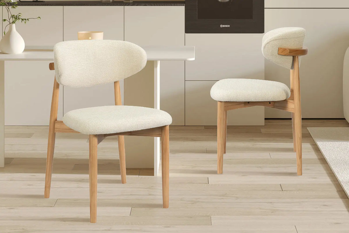 Chaise de salle à manger KAYLA beige frêne naturel – 50 x 56 cm | TIKAYLA