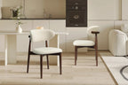 Chaise de salle à manger KAYLA beige frêne et noyer – 50 x 56 cm | TIKAYLA