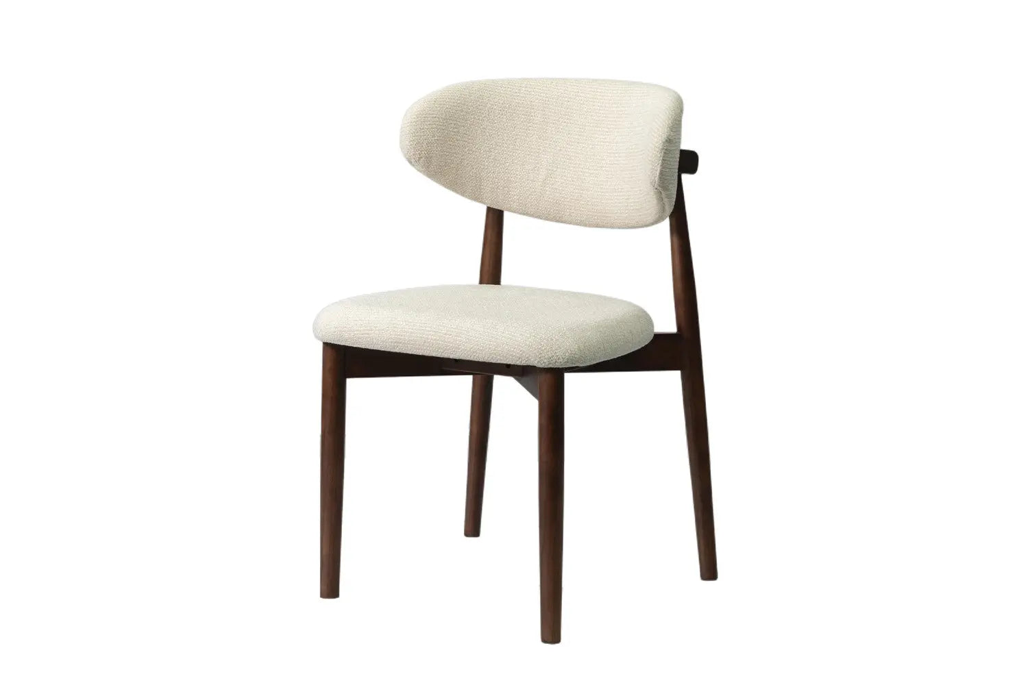Chaise de salle à manger KAYLA beige frêne et noyer – 50 x 56 cm | TIKAYLA