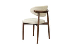 Chaise de salle à manger KAYLA beige frêne et noyer – 50 x 56 cm | TIKAYLA