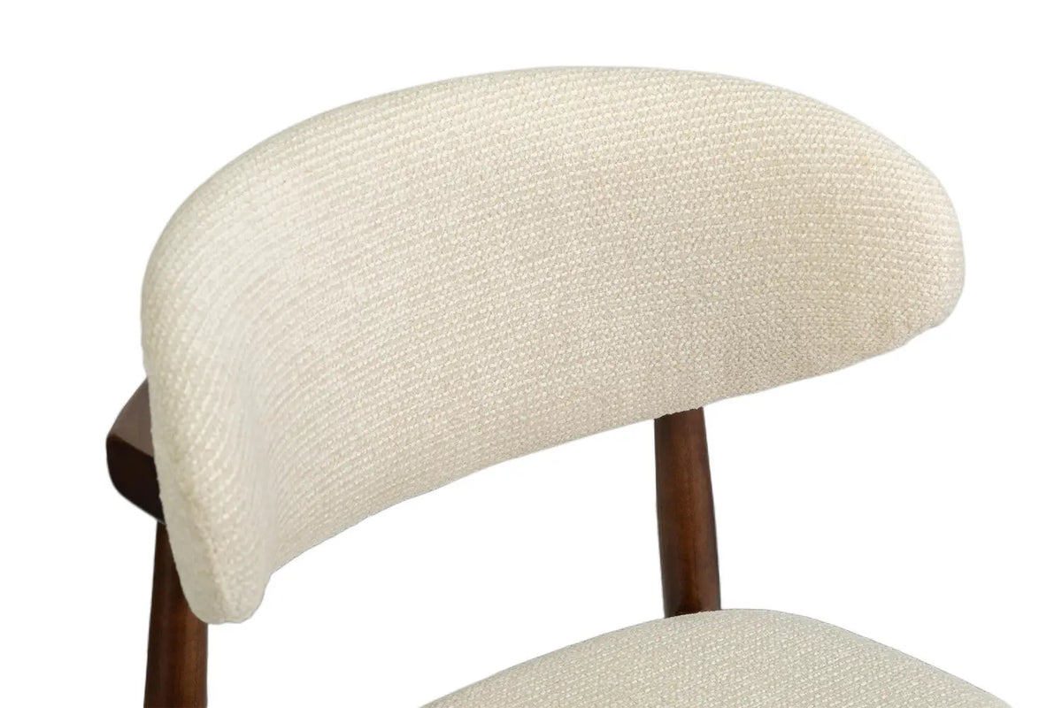 Chaise de salle à manger KAYLA beige frêne et noyer – 50 x 56 cm | TIKAYLA