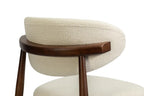 Chaise de salle à manger KAYLA beige frêne et noyer – 50 x 56 cm | TIKAYLA