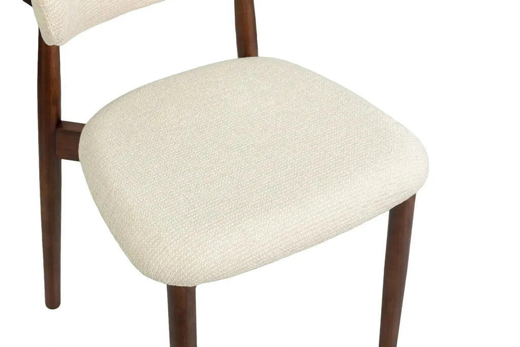 Chaise de salle à manger KAYLA beige frêne et noyer – 50 x 56 cm | TIKAYLA