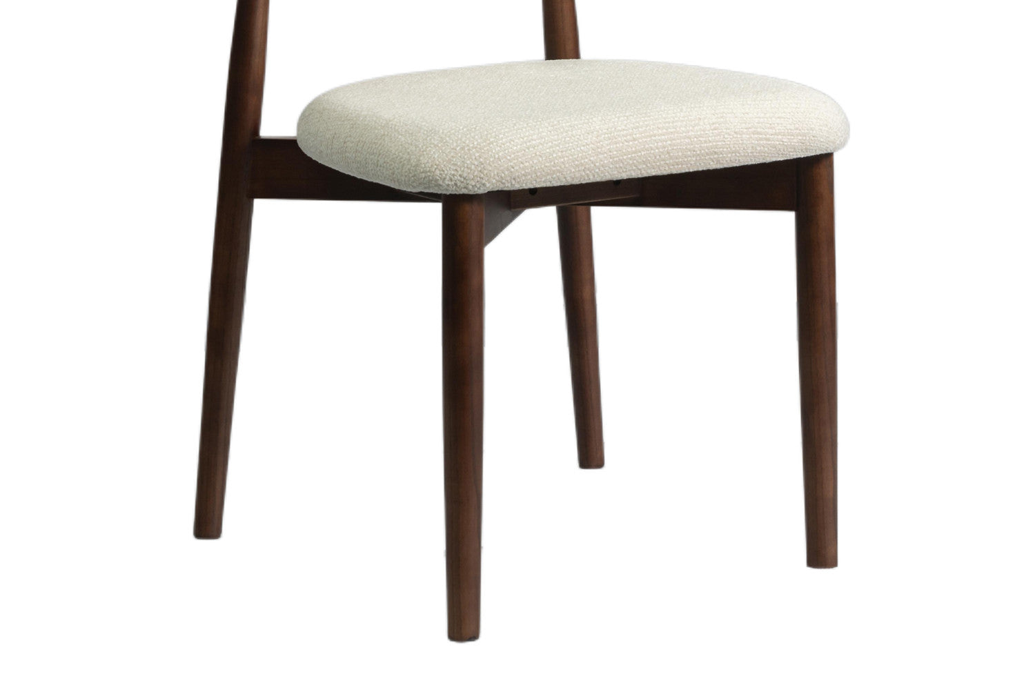 Chaise de salle à manger KAYLA beige frêne et noyer – 50 x 56 cm | TIKAYLA