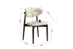 Chaise de salle à manger KAYLA beige frêne et noyer – 50 x 56 cm | TIKAYLA