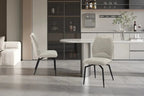 Chaise pivotante LYARA Écru tissu – 45,5 x 60 cm | TIKAYLA
