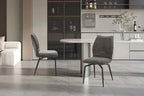 Chaise pivotante LYARA Gris tissu – 45,5 x 60 cm | TIKAYLA