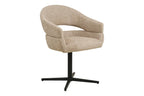 Chaise de Salle à Manger Pivotante avec Pieds Noirs DOVER Sable Chiné - 60 x 58 cm HOUSE NORDIC