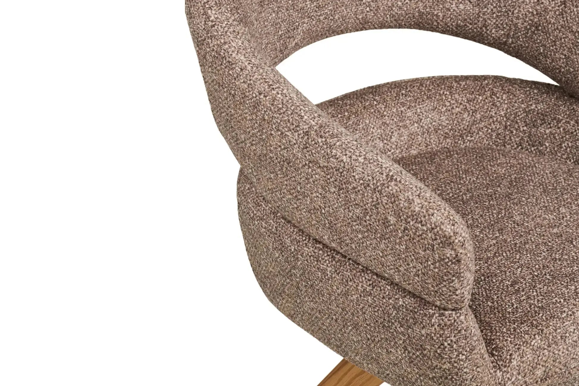 Chaise de Salle à Manger Pivotante avec Pieds en Chêne Naturel DOVER Brun - 61 x 58cm HOUSE NORDIC