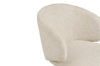 Chaise de Salle à Manger Pivotante avec Pieds et Tissu Sable FULHAM - 60 x 53 cm HOUSE NORDIC