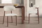 Chaise de salle à manger COYA Noyer et Beige – 53 x 52 cm | TIKAYLA