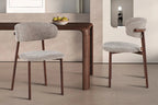 Chaise de salle à manger COYA Noyer et Sable – 53 x 52 cm | TIKAYLA