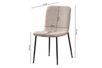 Chaise ALICYA Bouclé Beige – 42 x 57 cm | TIKAYLA